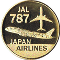 JAL 787の金色メダル