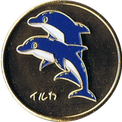 イルカの金色彩色メダル