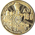 7100形蒸気機関車 義経 SLスチーム号の金色メダル