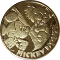 ミッキーマウスとコアラの金色メダル