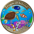 鴨川シーワールドの「トロピカルアイランド」の金色メダル