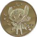 東京パラリンピック公式マスコットキャラクター「ソメイティ」の金色メダル