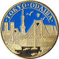 東京の風景の金色メダル