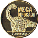 恐竜の金色メダル