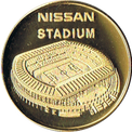 日産スタジアムの金色メダル