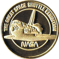 スペースシャトルの金色メダル