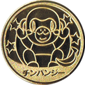 チンパンジーの金色メダル
