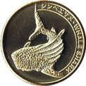 ジンベエザメの金色メダル