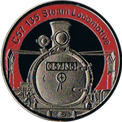 C57形蒸気機関車の黒色メダル