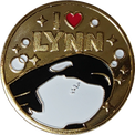 名古屋港水族館のシャチ「LYNN」の金色メダル