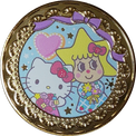 ハローキティとスカイツリーのマスコットキャラクター「ソラカラちゃん」の金色メダル