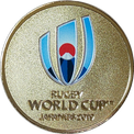 ラグビーワールドカップ2019の金色メダル